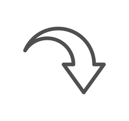 Interface arrows related icon outline and linear vector.