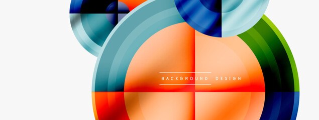 Obraz premium Creative circle geometric abstract background