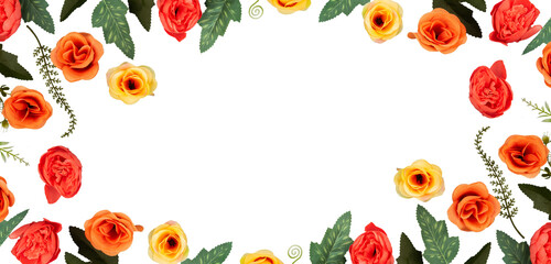Spring floral frame copy space