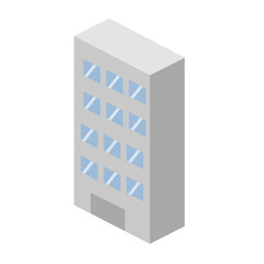 Isometric illustration of an office building
