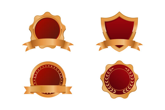 Luxury golden badge labels collection