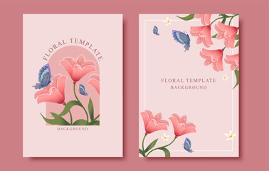 Pink lily brochure set
