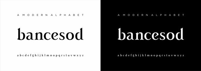 Fototapeta premium a modern minimalist geometric font typeface design
