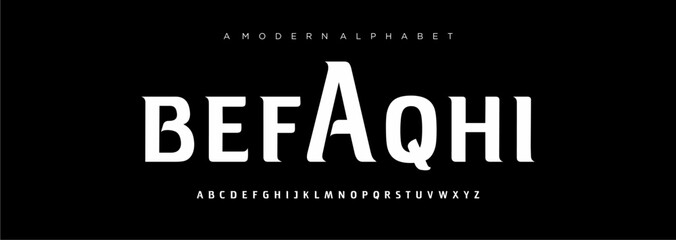 Obraz premium a modern minimalist geometric font typeface design