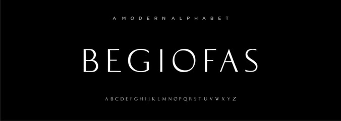 Fototapeta na wymiar a modern minimalist geometric font typeface design