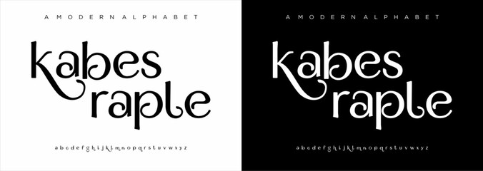 a modern minimalist geometric font fashion typeface design