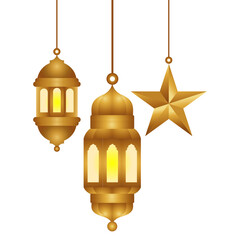 transparent background Islamic theme lanterns © MochRibut