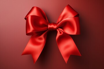 red ribbon bow celebration decoration - Generative AI