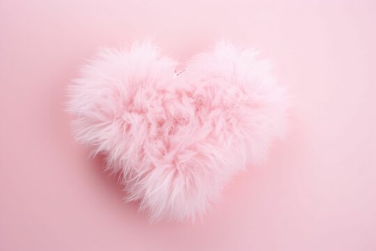 Fototapeta Saint Valentine's Day concept. Top view photo of present boxes light bulb garland inscriptions love and fluffy pompons on isolated pastel pink - Generative AI