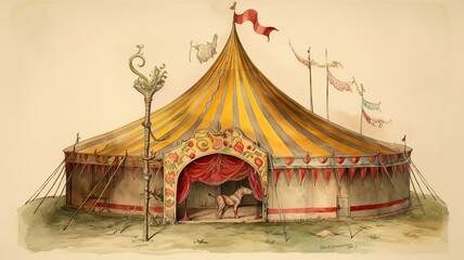 a nice and cool circus tent