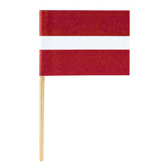 isolated minature flag, country latvia