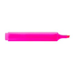Pink highlighter or marker pen, isolated