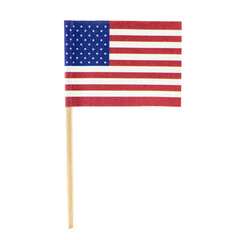 isolated minature flag, country usa or united states of america