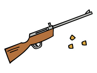 シンプルな射的屋の銃のイラスト素材