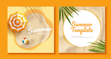 Summer orange theme template set © MITstudio