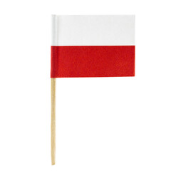 isolated minature flag, country poland