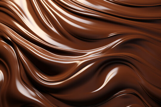 とろとろに溶けたチョコレートの背景