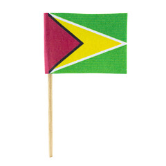 isolated minature flag, country guyana