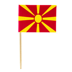 isolated minature flag, country north macedonia