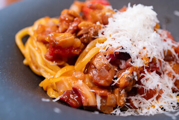 日本の食卓,ミートスパゲッティ,ミートソース,パスタ