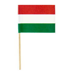 isolated minature flag, country hungary