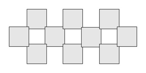 Collage of gray empty square frames. Templates and forms for photo parts, websites, interiors or backgrounds. Vector illustration.