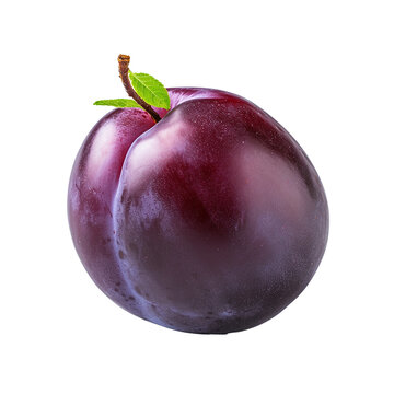 plums isolated on white