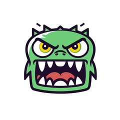 Whimsical Funny Monster Logo Vector Playful and Creative Illustration for Branding, Gaming, and Children's Designs