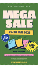Summer Sale & Black Friday Offer Sale with MEga sale poster Design