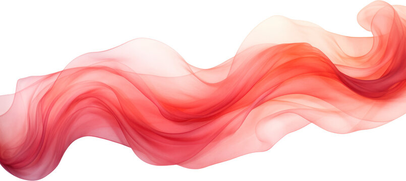 Red wave watercolor illustration. Generative AI