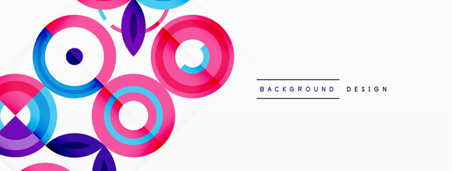 Fototapeta premium Colorful circle abstract background. Template for wallpaper, banner, presentation, background