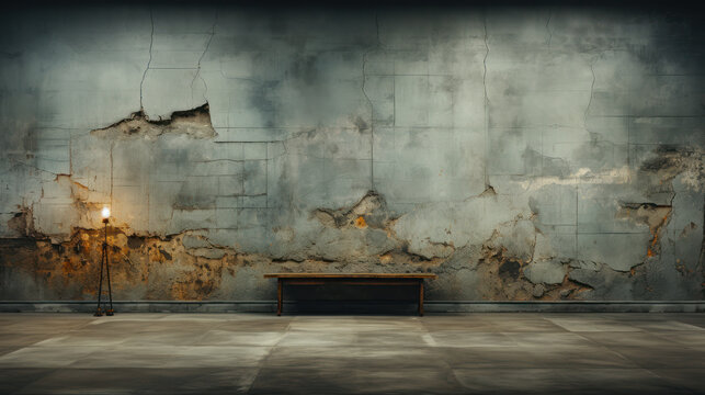 Timeless Elegance: A Captivating Grey Concrete Wall. Generative AI