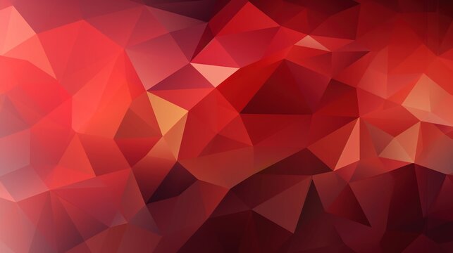 3d geometric abstract red triangle background