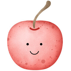 cherry cartoon
 Super cute, painted with watercolors.