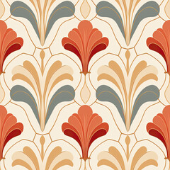 Abstract Background - Repetitive Texture - Art Nouveau - Tile Wallpaper