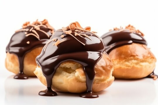 Profiteroles chocolate. Generate Ai