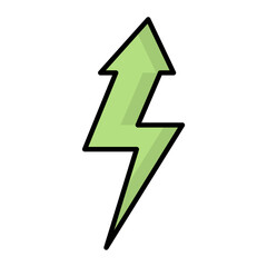 Flash Arrow Thin Line Icon