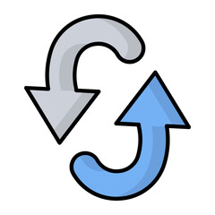 Replay Thin Line Icon