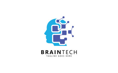Human Brain Technology logo design inspiration