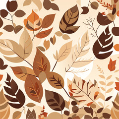 Seamless pattern with autumn leaves. Vector illustration. EPS 10