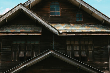 Old wooden house  or abandon house. vintage house.