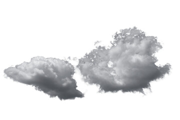 white fluffy clouds isolated on a black background, clipart