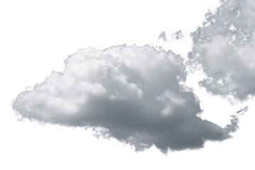 white fluffy clouds isolated on a black background, clipart