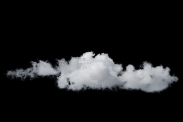 white fluffy clouds isolated on a black background, clipart