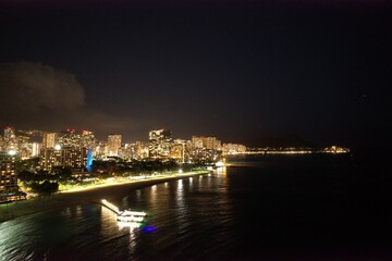 Fototapeta na wymiar night view of Waikiki 