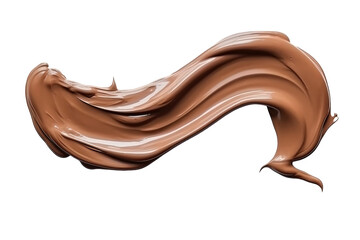 Brown paint stroke. isolated object, transparent background