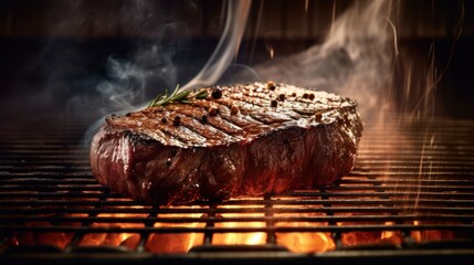 meat on the grill. generative ai