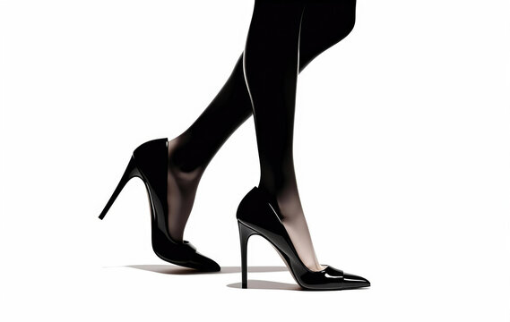 Gorgeous Model Showcasing High Heel Collection. Generative AI