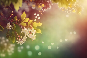 Bokeh Nature Leaves bright Background