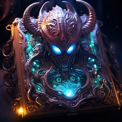 Fototapeta premium The necronomicon book or the Death Book.